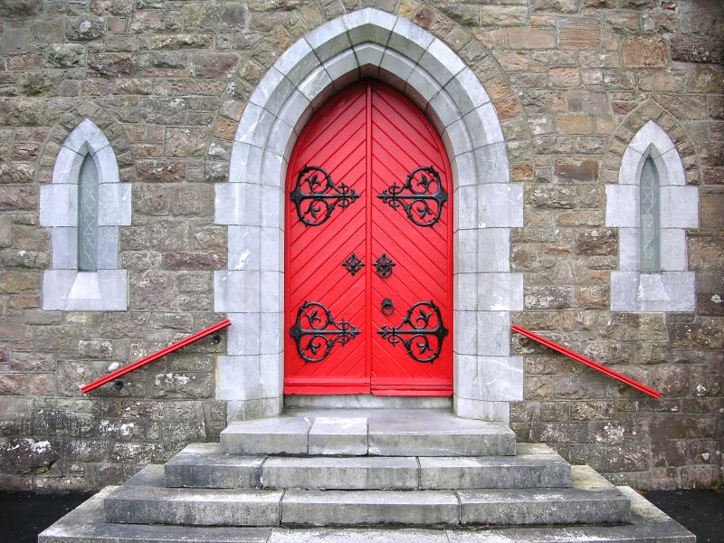 Church Door Painting