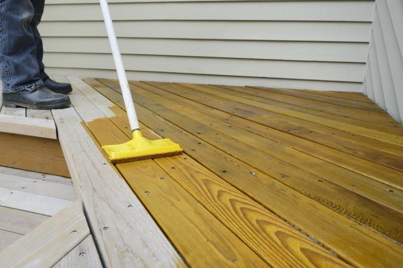 Deck Rail Staining